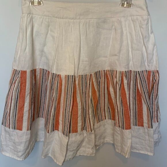 Love 21 Striped Linen Cotton Blend Skirt - Picture 1 of 8